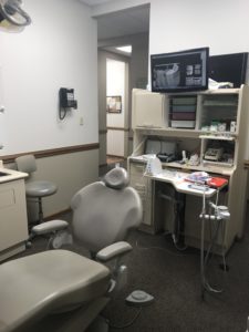 dentist chair in dental crowns treatment room at Steven P Ellinwood DDS in Fort Wayne IN
