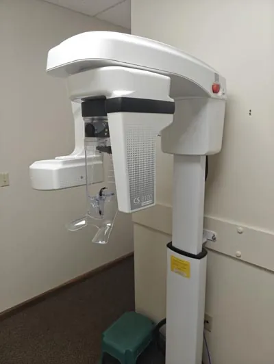 3D digital X-ray machine used at Ellinwood Dental Care in Fort Wayne, IN